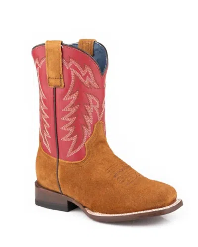 Roper Kids' Youth's Cowboy Western Boot In Tan In Multi