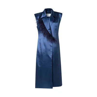 Roqaia Fashion House Women's Blue Kara Navy Vest
