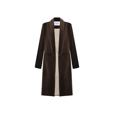 Roqaia Fashion House Women's Velvet Brown Blazer
