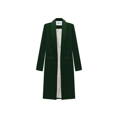 Roqaia Fashion House Women's Deep Green Velvet Blazer