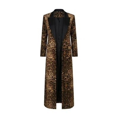 Roqaia Fashion House Women's Felin Muse - Leopard Jacket In Brown