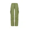 Roqaia Fashion House Women's Green Cargo Fern Trouser In Green