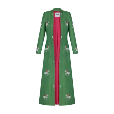 Roqaia Fashion House Women's Horse Green  Jacket