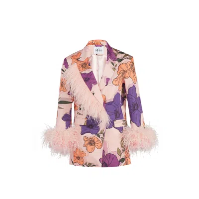 Roqaia Fashion House Women's Pink / Purple Aves Anemone Jacket In Multi
