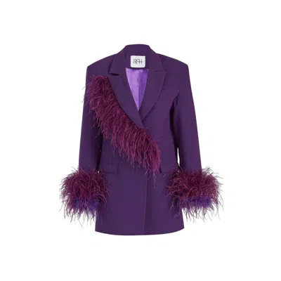 Roqaia Fashion House Women's Pink / Purple Aves Plum Jacket In Pink/purple