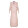 Roqaia Fashion House Women's Pink / Purple Horse Baby Pink Kaftan