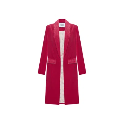 Roqaia Fashion House Women's Pink / Purple Velvet Pink Blazer In Pink/purple