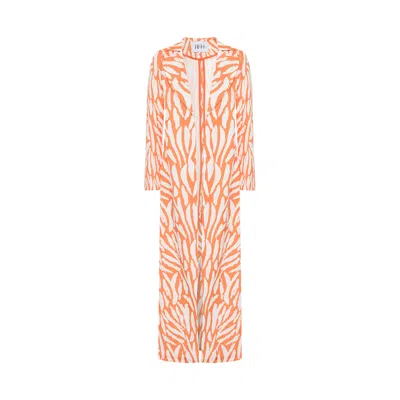 Roqaia Fashion House Women's Tangerine Dream Kaftan In Orange