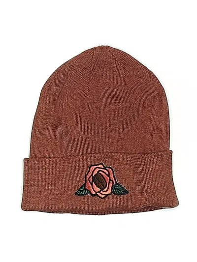 Pre-owned Rora Beanie Hat In Brown