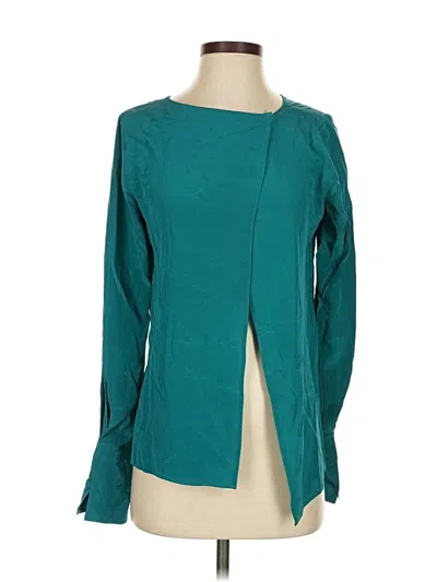 Pre-owned Rory Beca Long Sleeve Blouse In Blue