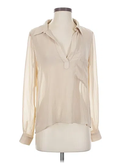 Pre-owned Rory Beca Long Sleeve Blouse In White
