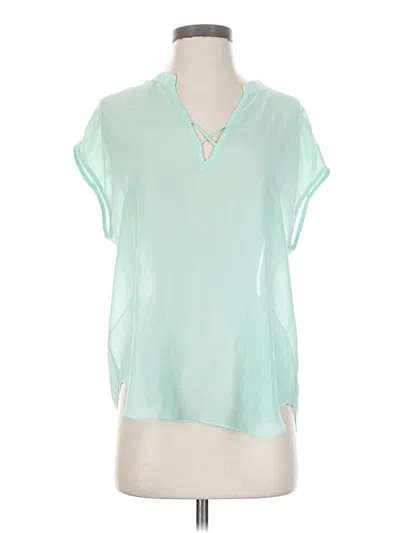 Pre-owned Rory Beca Short Sleeve Blouse In Teal