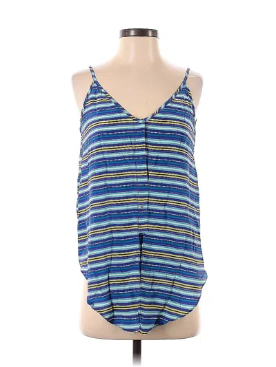 Pre-owned Rory Beca Sleeveless Silk Top Blue Halter Neckline Tops