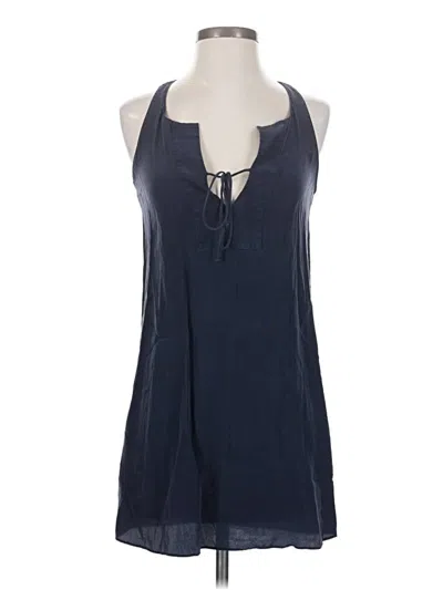 Pre-owned Rory Beca Sleeveless Silk Top Blue Halter Neckline Tops