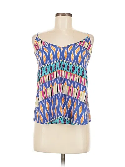 Pre-owned Rory Beca Sleeveless Silk Top Blue Strapless Neckline Tops