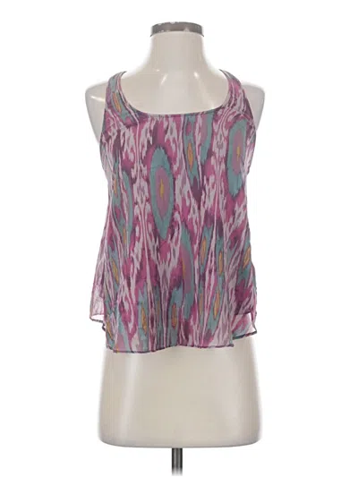 Pre-owned Rory Beca Sleeveless Silk Top Purple Halter Neckline Tops
