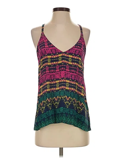 Pre-owned Rory Beca Sleeveless Silk Top Teal Halter Neckline Tops