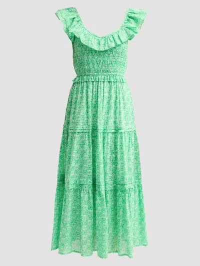 Ro's Garden Women's Tuscany Cotton Floral Flounce Midi Dress