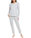 Ro's Garden 2pc Frosty Bear Pajama Set In Blue