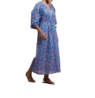 Ro's Garden Amalfi Dress In Blue Cezanne