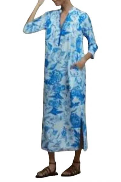 Ro's Garden Asha Long Kurta Dress In Blue