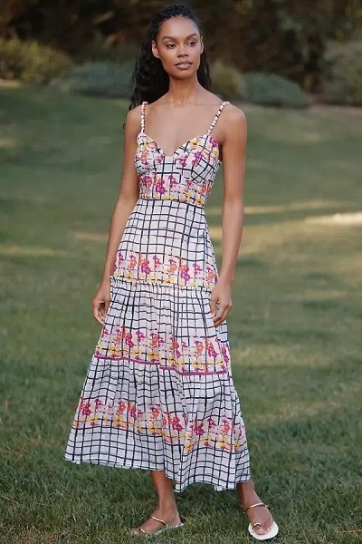 Ro's Garden Brittany Tiered Midi Dress In Multicolor
