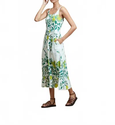 Ro's Garden Camille Midi Dress In Byron Yellow In Multi