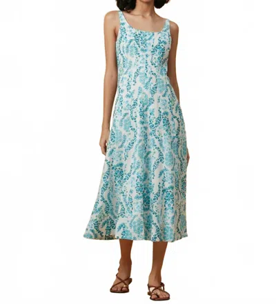 Ro's Garden Camillie Midi Dress In Bluenilo In Multi