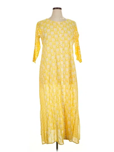 Ro's Garden Casual Dress In Yellow