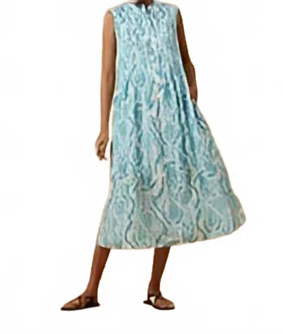 Ro's Garden Catalina Midi Dress In Blue Nilo