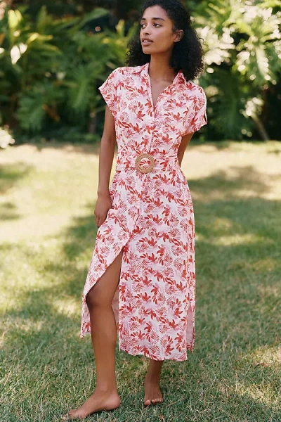 Ro's Garden Catherine Cotton Midi Dress In Multi