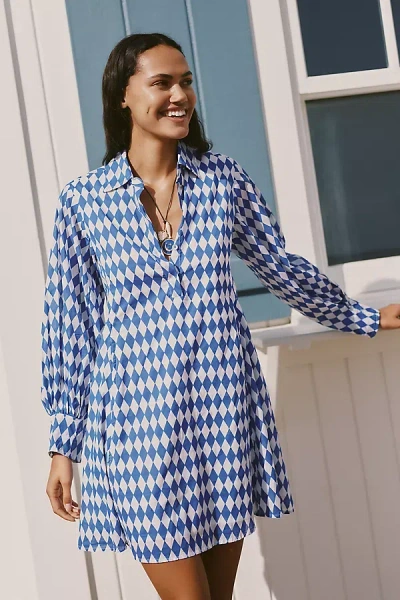 Ro's Garden Chloe Short Dress In Blue