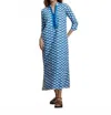 Ro's Garden Clorinda Long Kurta Dress In Blue In Blue