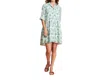 Ro's Garden Deauville Short Dress In Green Teresinia In Blue