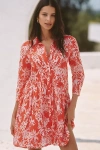 Ro's Garden Deauville Swing Mini Dress In Red