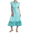 Ro's Garden Ernestine Shirtdress In Green
