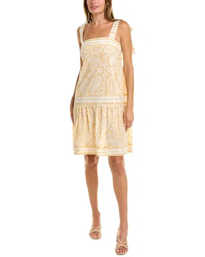 Ro's Garden Fatima Mini Dress In Beige