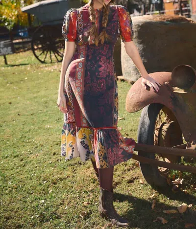 Ro's Garden Freya Midi Dress In Orange In Multi