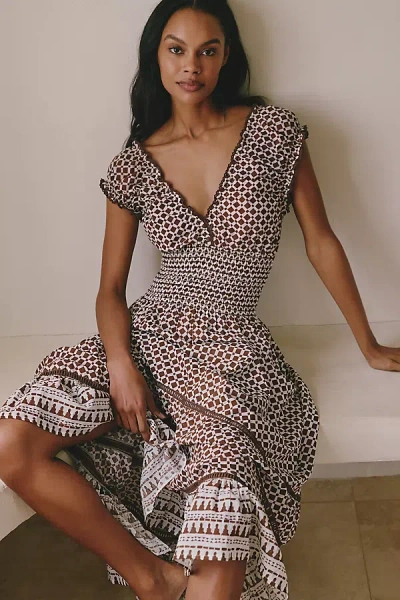 Ro's Garden Hilda Maxi Dress In Burgundy