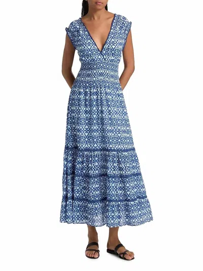Ro's Garden Hilda Midi Dress In Blue Siro In Multi