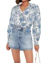 Ro's Garden Hollie Shirt In Blue Leticia In Multi