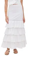 Ro's Garden Honduras Skirt White In White