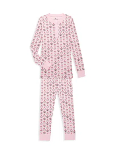 Ro's Garden Little Kid's & Kid's Cameron Bear Print Pajama Set In Light Pink