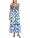 Ro's Garden New Guinea Maxi Dress In Blue