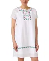 Ro's Garden Norah Midi Shift Dress In White