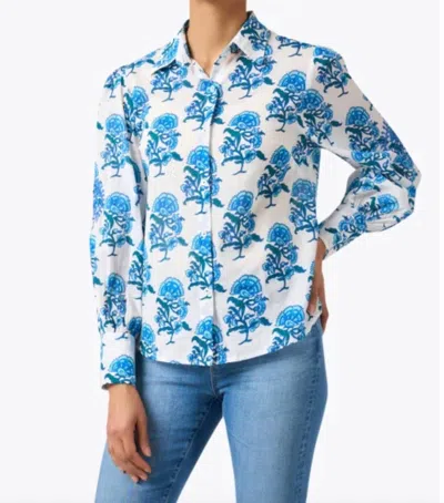 Ro's Garden Norway Shirt In Turquoise In Blue