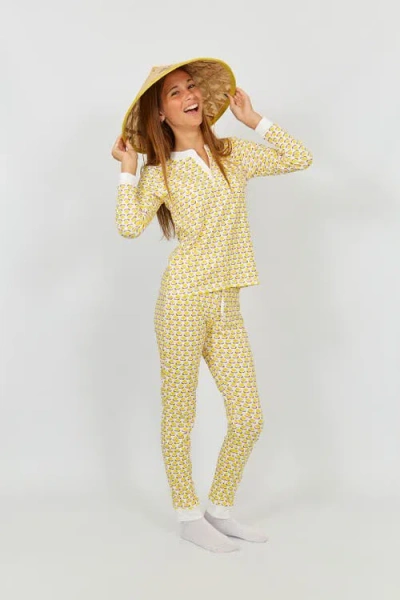 Ro's Garden Pajama Set In Gold
