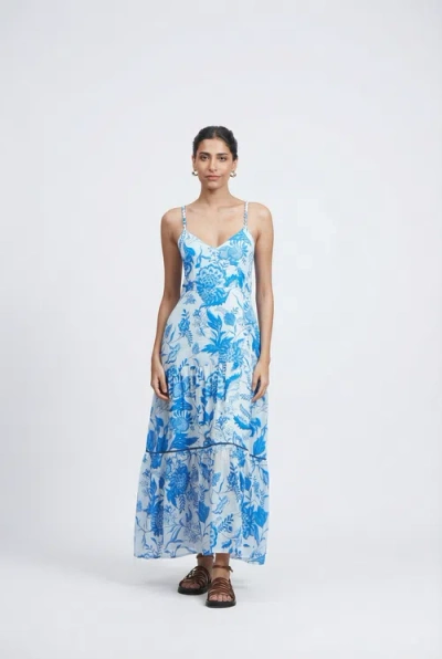 Ro's Garden Brittany Midi Dress In Blue