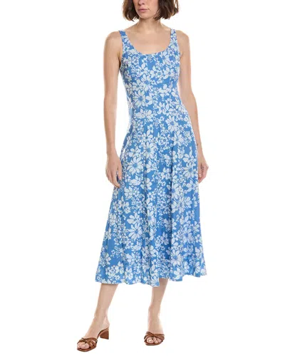 Ro's Garden Camille Midi Dress In Light Blue Catania