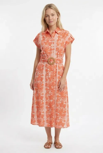 Ro's Garden Catherine Midi Dress In Orange